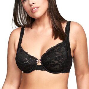42G Victorias Secret Body by Victoria Fabulous Full Cup Lace Bra Black nwt